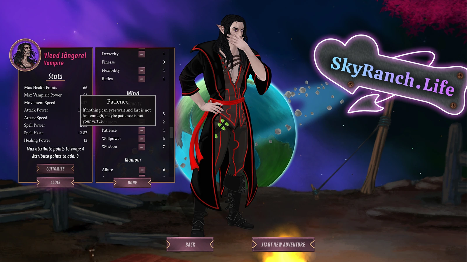 Play SkyRanch.Life for free - an RPG Dating Sim VN